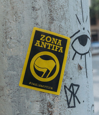 Adesivo Zona Antifa Amarelo